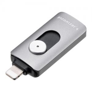 Piconizer 4 128GB USBメモリ グレー Lightning USB Type-C iPhone Android 対応 MFi認証品