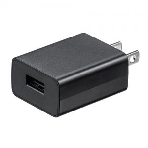 USB充電器 5V/1A出力 USB A ブラック USB-ACアダプタ