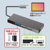 USB Type-Cハブ USB3.1 Gen1 USB2.0 コンボハブ 4ポート ブラック