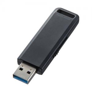USBメモリ 8GB USB 3.2 Gen1 USB A スライド式コネクタ ブラック