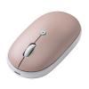 【在庫限り】充電式マウス Bluetoothマウス フラットマウス 静音マウス マルチペアリング 3ボタン ブルーLED ピンク