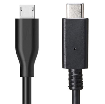 USB Type-CとMicro USBの比較画像