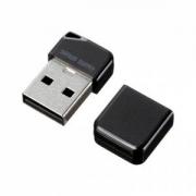 超小型USBメモリ 32GB USB2.0 USB Aコネクタ キャップ式 ストラップホール付き ブラック