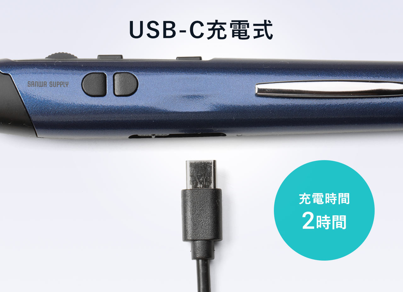 スムーズに動かすコツ。文字を書くときの角度でOK！ペン先を40°~70° の角度で天板に接地させてご使用ください。※空中でのカーソル操作はできません。