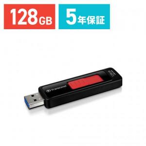 USBメモリ 128GB USB3.1 Gen1 ブラック スライドコネクタ JetFlash760 Transcend製