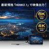 【アウトレット】USB Type-C HDMI 変換アダプタ 8K/60Hz 4K/144Hz HDR USB PD100W ケーブル長20cm ブラック