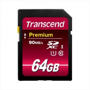 SDXCカード 64GB Class10 UHS-I対応  400倍速 Premium Transcend製