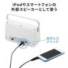 【アウトレット】 手元スピーカー ワイヤレスタイプ 充電式 最大30m ホワイト