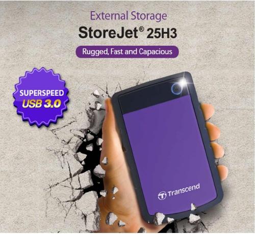 TS1TSJ25H3P トランセンド ポータブルHDD 1TB StoreJet 25H3P