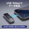 液晶画面付きUSBメモリ 128GB USB Type-C USB 5Gbps シルバー