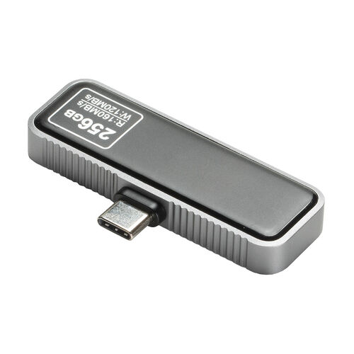 液晶画面付きUSBメモリ 256GB USB Type-C USB 5Gbps シルバー【メモリ