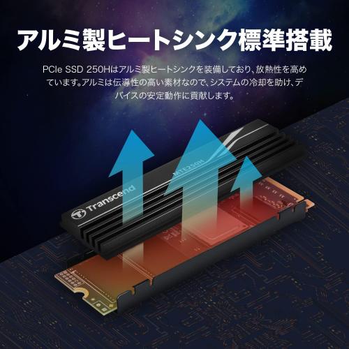 M.2 SSD 2TB PCIe Gen4×4 NVMe 3D NAND Transcend MTE250H PS5