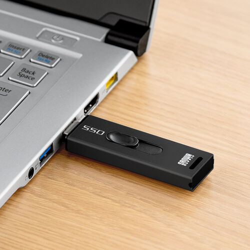 スティック型SSD 1TB USB3.2 Gen2 USB A スライド式コネクタ