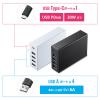 【アウトレット】USB充電器 PD対応 Type-Cポート 合計60W 5ポート ブラック