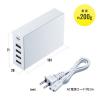 【アウトレット】USB充電器 PD対応 Type-Cポート 合計60W 5ポート ブラック