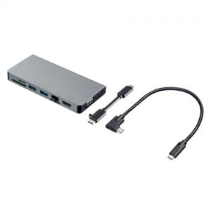 USB Type-C ドッキングハブ VGA HDMI LANポート SDカードリーダー搭載