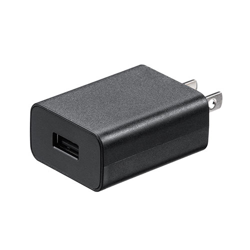 USB充電器 10W USB-ACアダプタ USB A×1 5V/2A 10W出力 PSE取得 ブラック iPhone