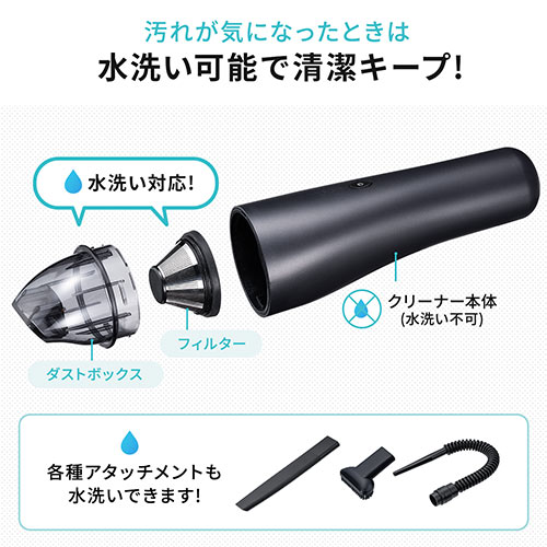 在庫限り】ハンディクリーナー カークリーナー コードレス 車 小型掃除