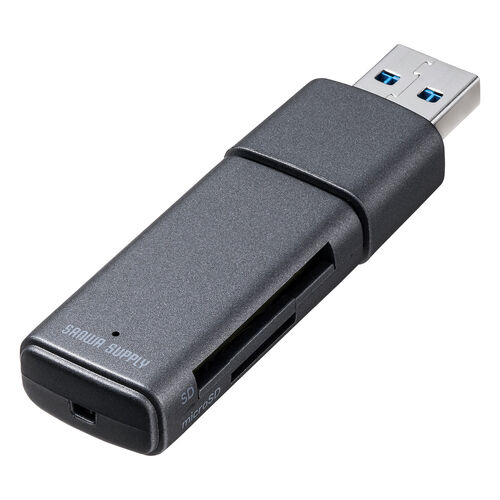 RECRUIT USBカードリーダー スティック型 SD/microSDカードリーダー USB A USB 5Gbps