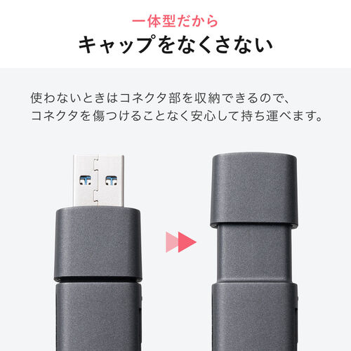 在庫限り】スティック型 SD/microSDカードリーダー USB A USB 5Gbps