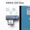 スティック型 SD/microSDカードリーダー USB-C USB 5Gbps スライド式キャップ ガンメタリック