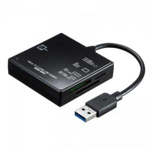 【アウトレット】マルチカードリーダー USB3.0/USB 3.1 Gen1対応 コンパクト ブラック