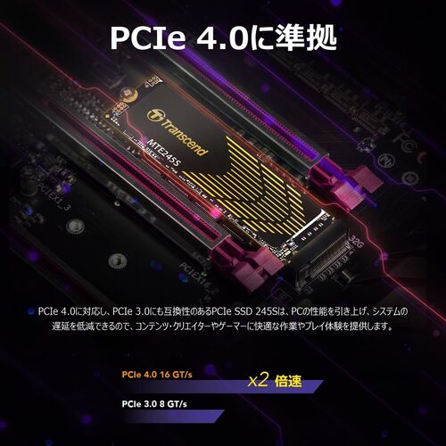 M.2 SSD 2TB Type2280 最大転送速度5300MB/s NVMe1.4準拠 PCIe4.0×4