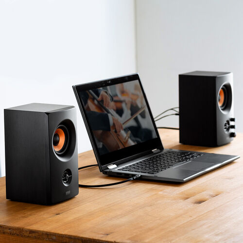 PCスピーカー 高音質 有線接続 ブックシェルフ型 30W出力 PCスピーカー 高音質 有線接続 ブックシェルフ型 30W出力