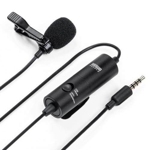 【アウトレット】クリップマイク ピンマイク コンデンサーマイク 3.5mm/6.3mm対応 電池式