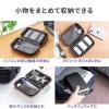 【アウトレット】ガジェットポーチ 収納ケース ポータブルHDD収納 充電器ポーチ PC周辺小物整理 ケーブル ACアダプター モバイルバッテリー SSサイズ ブラック