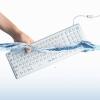 防水キーボード 抗菌キーボード 防塵 IP68 丸洗い可能 シリコンラバー製 ホワイト