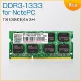 増設メモリ 8GB DDR3-1333 PC3-10600 SO-DIMM Transcend製