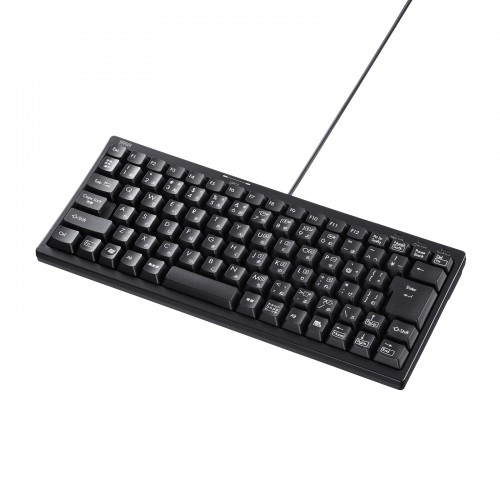 【アウトレット】USBハブ付コンパクトキーボード(USB2.0 2ポート)