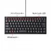 【アウトレット】USBハブ付コンパクトキーボード(USB2.0 2ポート)
