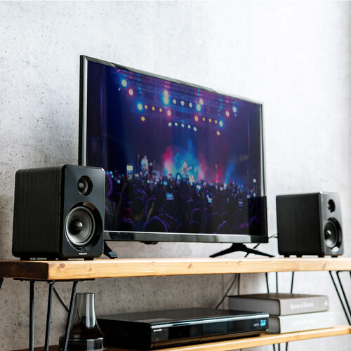 PCスピーカー 高出力80W Bluetooth/3.5mm/光デジタル対応 USB/microSD