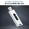 【アウトレット】スティック型SSD 256GB USB3.2 Gen2 USB A スライド式コネクタ シルバー テレビ録画 ゲーム機 PS5/PS4対応