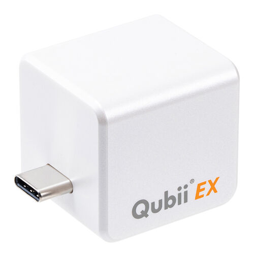 Qubii EX 1TB パールホワイト USB Type-C接続 USB PD60W 高速充電 iOS Android 自動バックアップ パソコン不要