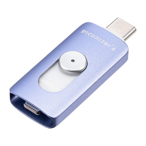 Lightning/Type-C USBメモリ 128GB バイオレット iPhone Android 対応 MFi認証 バックアップ iPad USB 10Gbps Piconizer4