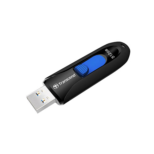 USBメモリ 512GB USB3.1 Gen1 キャップレス スライド式 JetFlash 790