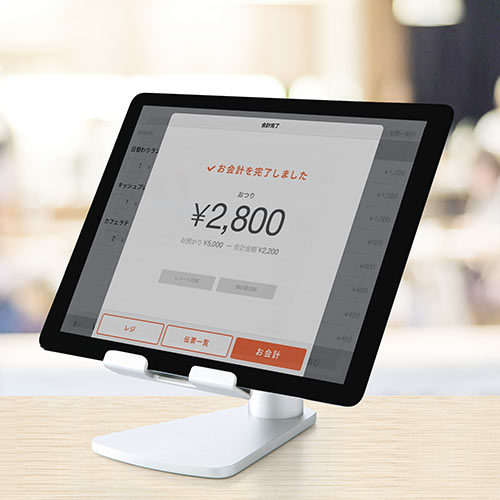 iPad・タブレット縦置きスタンド アルミ 横置き対応 シルバー iPad・タブレット縦置きスタンド アルミ 横置き対応 シルバー