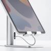 iPad・タブレット縦置きスタンド アルミ 横置き対応 シルバー