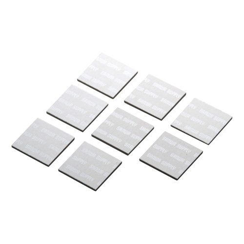 【アウトレット】ノートパソコン冷却パット(17mm・角型・8枚入り・シルバー)