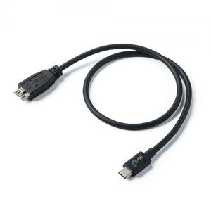 ◆セール◆USB タイプCケーブル(USB3.1・Gen2・Type-Cオス/USB3.0 microB・USB-IF認証済み・50cm・ブラック)