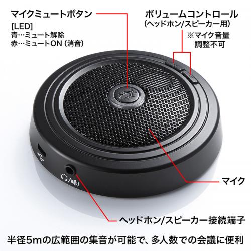 Web会議高感度usbマイク 広範囲 テレワーク 多人数対応 テレワーク Zoom Meet Now Microsoft Teams 対応 メモリダイレクト