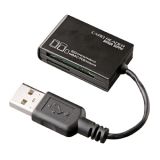 【アウトレット】USB2.0 カードリーダー ブラック サンワサプライ製