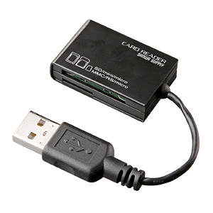 【アウトレット】USB2.0 カードリーダー ブラック サンワサプライ製