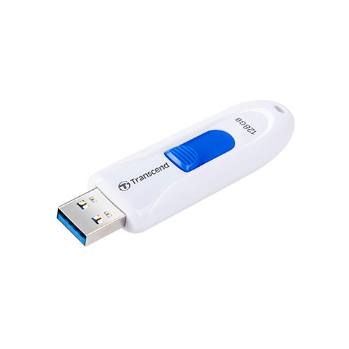 USBメモリ 128GB USB3.1 Gen1 ホワイト キャップレス スライド式