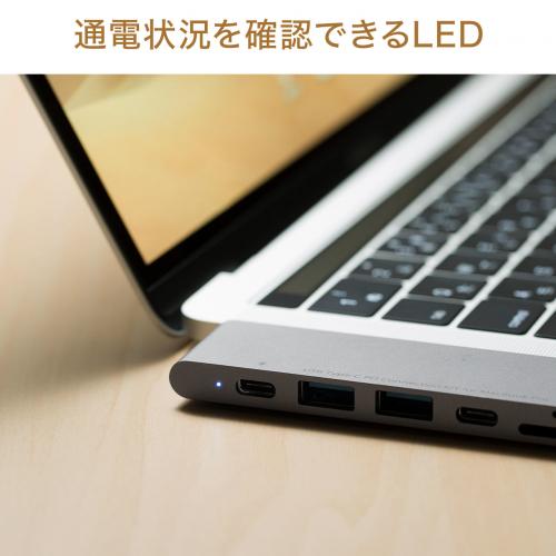 処分特価】MacBook Pro専用 USBハブ 4K 7in2 HDMI USB-C×2 USB3.0×2 SD