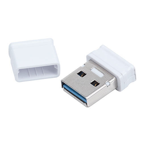 USBメモリ 8GB USB3.2 Gen1 ホワイト キャップ式 超小型 高速データ