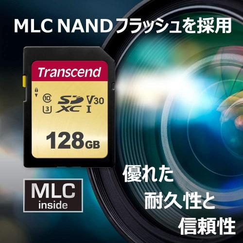 【カードケース付き!】SDXCカード 128GB Class10 UHS-I U3 V30 MLCチップ搭載 Transcend製